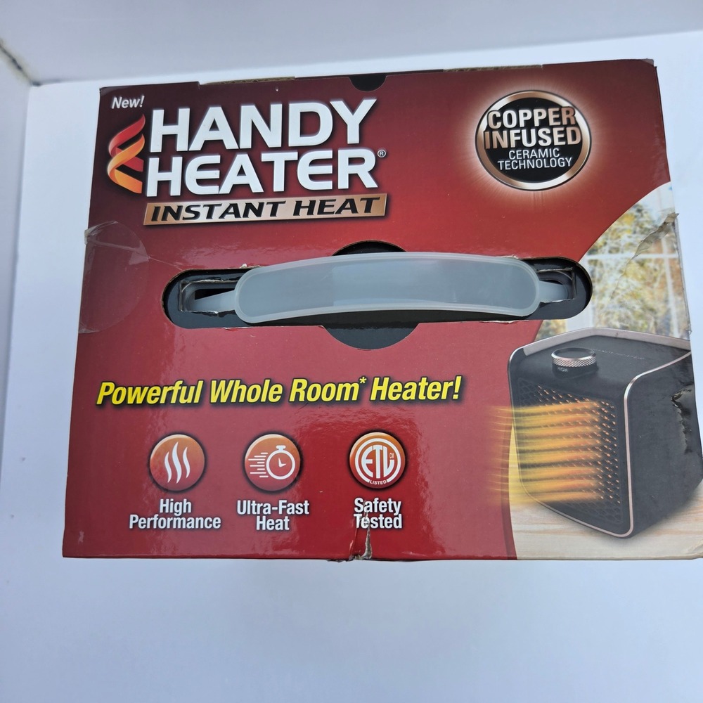 Handy Heater Instant Heat Black New Portable Copper Infused - Picture 6 of 8